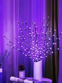Baumbeleuchtung, LED-Zweigbeleuchtung, Baumbeleuchtung Dekoration, Baumzweig-förmige dekorative Beleuchtung, LED-Baumbeleuchtung Design Simulation Baum, 20 lila LED künstliche Baumbeleuchtung, Batterie Box Stromversorgung Licht, Metallbinderdraht Zweig Design, frei formbare DIY Formen, herbstbeleuchtete Bäume dekorieren den Raum, Geburtstagsparty Geschenke, saisonale Dekoration, geeignet für Familie