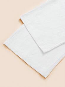 Women's Elegant Straight-Leg Casual Pants , Non-Stretch Machine-Washable Fabric With Pockets, All-Season Comfort For Everyday & Formal Wear, Versatile Clothing, Solid Color Design, Practical Pockets - trắng - Xem 4