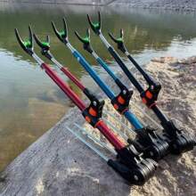Thickened Telescopic Fishing Rod Bracket Fishing Rod Dual Purpose Bracket Fishing Rod Holder 1.7M/2.1M/2.4M New Stainless Steel