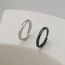 1pc Fashionable Romantic Day And Night-Themed Monochrome Sun & Moon Couple Rings, Suitable For Daily Wear, Banquets, Parties, Gifts
