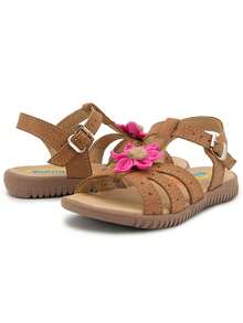 Huarache En Piel Niña Guaraches Artesanales Elegancia Rústica y Confort Atemporal - Café integral - Ver 3