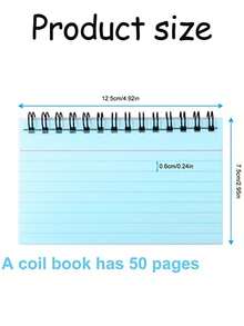 1/4pcs Minimalist Thickened Tear-Off Multi-Functional Wire Spiral Notepads, Candy Colors Horizontal Lines Students Portable Memo Pads, Index Cards, Grid Scrawl Revision Cards, Suitable For School, Office, Study, Memory, Sticky Notes, Back To School Supplies, Day Gift - Multicolor - View 8