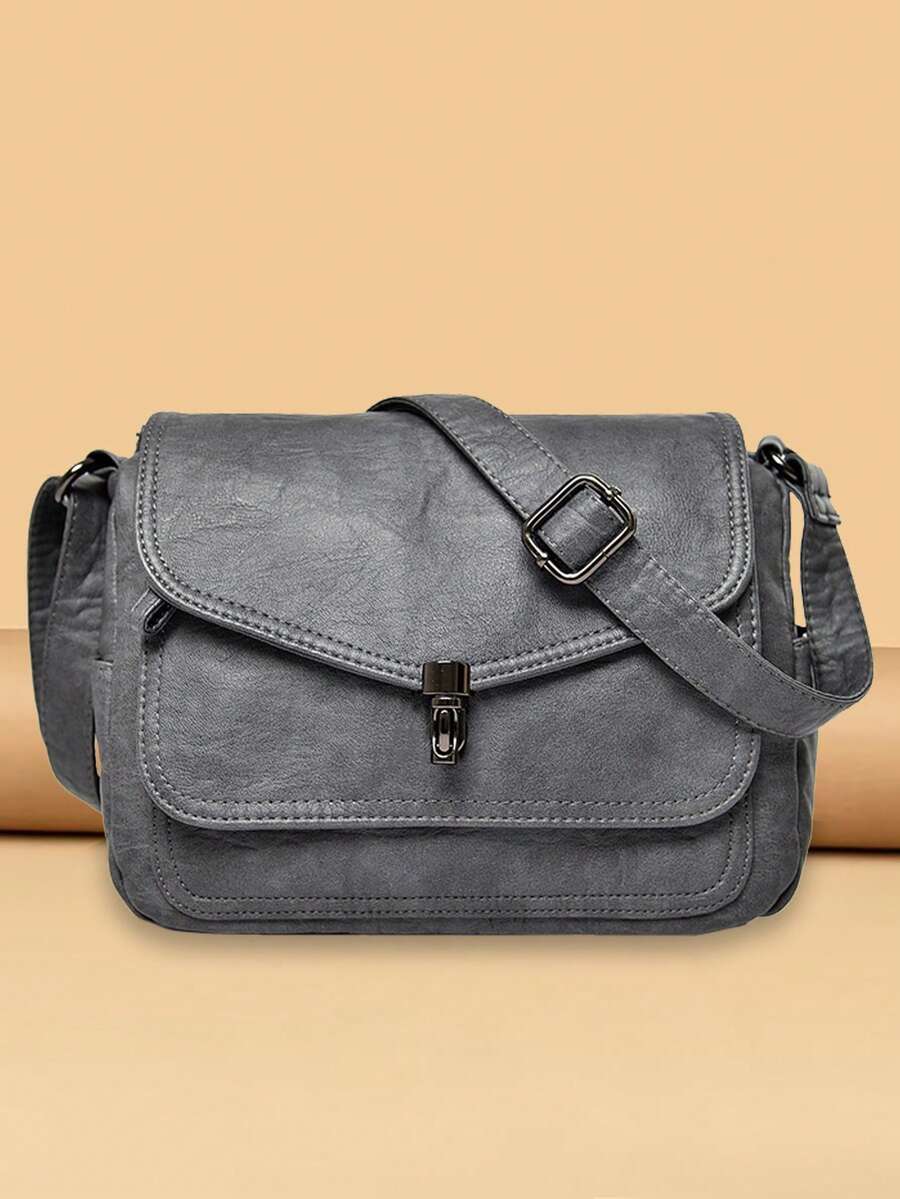 New Vintage Women Bag 2024 Soft Leather Luxury Handbags Women Bags Designer Female Messenger Shoulder Bag