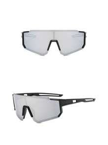 Große Rahmen Sport Modebrillen für Herren und Damen, farbige verspiegelte Modebrillen, geeignet für Sonnenschutz im Sommer, Strandurlaub, Outdoor-Sport, Bergsteigen Angeln, Radfahren, Einkaufen und Fotografie Zubehör