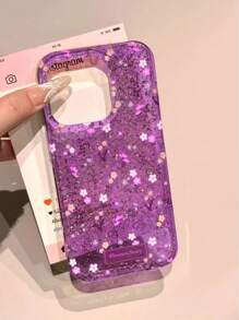 Funda protectora de teléfono gruesa, a prueba de caídas, con flores de estilo ditsy floral, resina epoxi transparente y brillo, resistente al agua, a los golpes y a los arañazos, para IP16/11/16pro/16plus/16promax/16e/15Promax/13/14/12/XS/XR/IP15PROMAX,IP16 XR /7/8 /IP16PROMAX/IP15Promax/12PROMAX/13PROMAX/14PROMAX 13 11 12p14 P11 P12 XS.XR