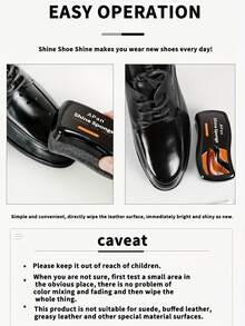 0.44盎司快速擦鞋海绵 - 通用型，适用于鞋子、靴子、家具，无需鞋油，中性色，便携尺寸 - 黑色 - 查看 3