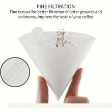 Filtro de café con forma de V, filtro de máquina espresso, colador de cafetera Moka, taza de filtro de café, filtros de papel especiales de forma de V para filtros de café