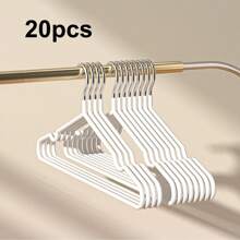 1/10/20/40/60 Pcs Adult Seamless Non-Slip Stainless Steel Clothes Hangers, Household