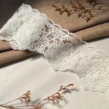 1 Yard Embroidered Lace Trim, 9cm Wide, Suitable For DIY Crafts, Doll Dresses And Clothing Edging