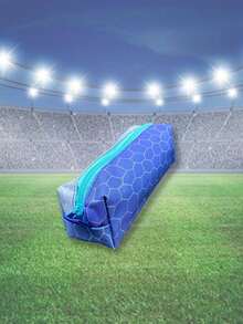 Set de mochila de futbol 3 piezas incluye lonchera y lapicero mochila escolar resistente diseño deportes organización uso diario compartimentos - Celeste - Ver 5