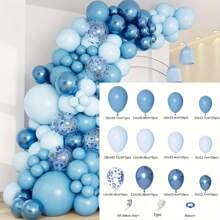 137pcs Sage Green Mixed, 140pcs Blue Mixed, 141pcs Pink Mixed Balloon Garland Kit. Assorted Size Balloons For Party, Birthday, Wedding, Festival Decoration