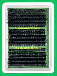 300pcs/295pcs DIY Faux Mink Lashes 40D/50D/60D/80D/100D Fluffy Individual Lash Extensions, 5D Effect 0.07mm D Curl Drama Lengthening Lashes 10-16MM Mixed Tray Lash Bundles, Cosmetic Tools, Bulk Personal Lash Extensions, Suitable For Home Use, Everyday Makeup, Costume Roleplay - D - 查看 2