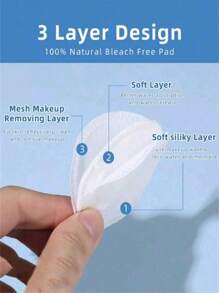 150/300pcs Round Pads, Double-Sided Available, Soft Low Allergy, For Facial And Eye Remover And Cleaning Accessories