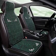 1件装汽车用品车用木珠坐垫四季通用防滑人体工学透气汽车坐垫适合爸爸妈妈 - 彩色 - 查看 5
