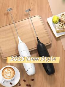 New Milk Frother, Powerful Hand Milk Frother, Mini Milk Frother, Coffee Mixer, Stainless Steel Coffee & Beverage Mixer, For Latte, Cappuccino, Matcha, Hot Chocolate, Portable Foam Maker, Cordless Electric Mini Coffee Maker Back To School