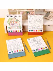 每本 20 页水彩纸水彩画套装水彩涂鸦着色书艺术绘画书创意水彩画书，完美的生日礼物、复活节礼物、派对节日礼物