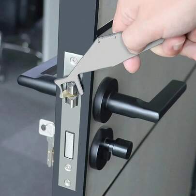 1PCS Herramienta de Palanca Multiusos de Acero Inoxidable Herramienta de Cerrajero Duradera Mini Barra de Palanca Portátil Herramienta de Mano para el Hogar