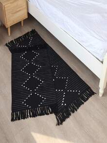 1PCSNordic Cut-Out Carpet For Home Use, Cut-Out Carpet For Living Room, Bedroom, Bed Side, Long Strip, Floor Mat, Wholesale - White - View 10