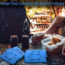 1/2/6 حزمة ثلج مبرد - صندوق تبريد ثلجي للخارج - قابل لإعادة الاستخدام، طويل الأمد، حزمة تجميد بارد لصندوق التبريد والحقائب المحمولة للحفاظ على طعام طازج، مناسب للنزهات والمغامرات الخارجية، السفر الخارجي، التخييم، النقل، الطلبات الخارجية والاستخدام المنزلي، عيد الميلاد، هالوين