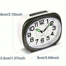 1 Stück leise Wecker Nachttisch ohne Ticken batteriebetrieben Nachttischuhr großes Ziffernblatt Schlafzimmer Uhr Schlummerfunktion Nachtlicht lauter crescendo Alarm einfach zu bedienen für Heim Raumdekoration Schlafzimmerdekoration Studentenwohnheim Dekoration Rückkehr zur Schule Schuldekoration Schulüberraschung Heimdekoration Schulmaterial - Verschiedenfarbig - Übersicht 4
