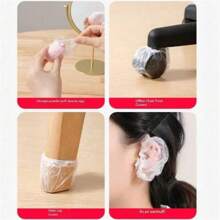 50/100pcs- Pieces Dustproof Travel Suitcase Protective Covers, Waterproof Shower Earmuffs, Shower Ear Plugs, Ear Hole Protection, Plastic Elastic Material, Care Earmuffs, Suitable For Suitcases, Ears, Stool Corners And Various Small Items.