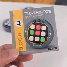 1pc Handheld Tic-Tac-Toe Game, Made Of ABS Material, 3 Game Modes, Strategy & Logic Toy, Birthday Gift For Teenagers, Portable Mini Intelligence Game
