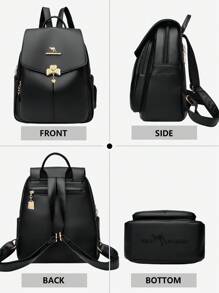Diebstahlsicherer Rucksack aus Kunstleder für Frauen, multifunktionale modische Tasche für den Tag, leichte Reise-Tasche mit vielen Taschen, große Kapazität einfacher Schulranzen, praktische Büchertasche, für Studenten, Reisen, Geschäftsreisen, tägliches Pendeln, Einkaufen, Büro, Date, Outdoor, Geburtstaggeschenk, Feiertagsgeschenk, Rucksack