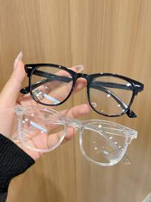 1 Pc ,2pcs.Classic Square Frame Clear Lens Glasses Minimalist Fashion Decorative Glasses Computer Spectacles For Women Men