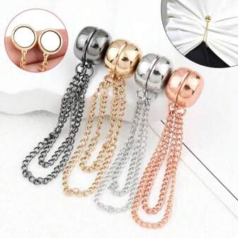 1/2/3/4pcs Women Fashion Magnet Clips - Versatile Shawl & Scarf Fastener, Mixed Color, Won''t Damage Clothes