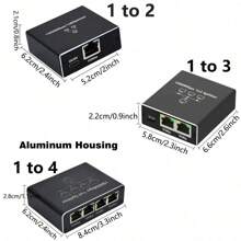 Gigabit Ethernet Switch Splitter Adapter, RJ45 1000Mbps LAN Network Extender, 1 To 2/3/4 Port Expansion For Computers, Cameras, Routers, RJ45 Devices