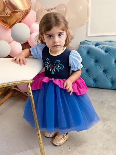 Baby Girl Tulle Mesh Puff Princess Dress