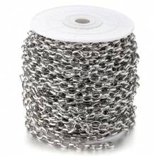 1 & 5 Meters Golden Stainless Steel Wide Chain Oval Chain Ring High Quality Chain For DIY Making Necklace Bracelet Jewelry Chain Accessories