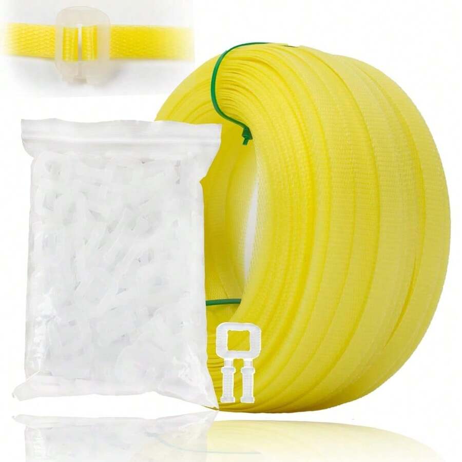 Box Packing Strapping Tool, Polypropylene Pallet/Box Strapping Kit: 330' X 1/2'' Strapping And 100 Pcs Plastic Buckles,Manual Packing - 1 - View 1