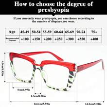 2 piezas Gafas de lectura rectangulares con estampado de leopardo y bisagras de resorte premium, edición limitada, de moda para mujeres en movimiento y oficina, con aumento