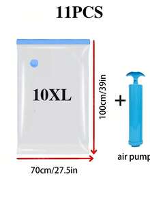 1/3/5/10pcs Vacuum Storage Bags - High Capacity Multi-Functional Vacuum Compressed Bags, Save Up To 80% Space, Portable Plastic Travel Bags, Wardrobe Organizer, Waterproof Dust-Proof Odor-Proof Vacuum Clear Storage Bags, Suitable For Blankets, Bedding, Clothes, Duvets, Essential Home Goods & Seasonal Clothing Storage - Multicolor - View 31