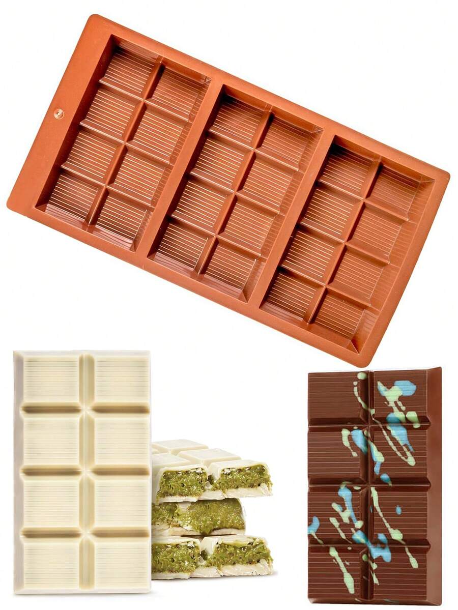 1 件硅胶巧克力棒模具、糖果棒模具