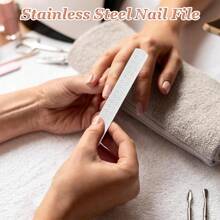 Professionelle Nagelfeile aus Edelstahl - Doppelseitiges Maniküre-Werkzeug, geeignet für natürliche Nägel, langlebig und wiederverwendbar - perfekt für Hände, Füße und Nagelpflege