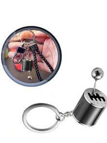 1 pieza Llavero con colgante de moneda redonda de concha de perla con letras a doble cara, adecuado para regalos, carteras, mochilas - MulticolorA - Ver 3