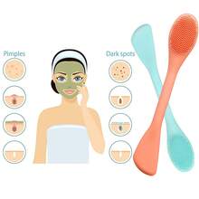 Silicone Face Mask Applicator, Facial Cleansing Tool For Mud Masks, Brush-Attached Facial Cleansing Brush For Makeup Removal & Skin Care