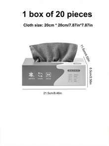 20pcs/40pcs Suction Dish Cloths, Dual-Use Kitchen Cleaning Rags, Washable/Non-Greasy/Highly Absorbent - Grey - View 3