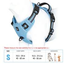Dog Harness, No-Pull Pet Harness With 2 Leash Clips, Adjustable Soft Padded Dog Vest, Reflective No-Choke Pet Oxford Vest With Easy Control Handle For Large Dogs - Baby Blue - View 22