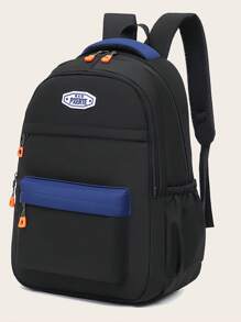 New Men's Lightweight One Shoulder Bag Backpack With Pen Case 3 PiecesSet, Casual Large Capacity Student Messenger Bag