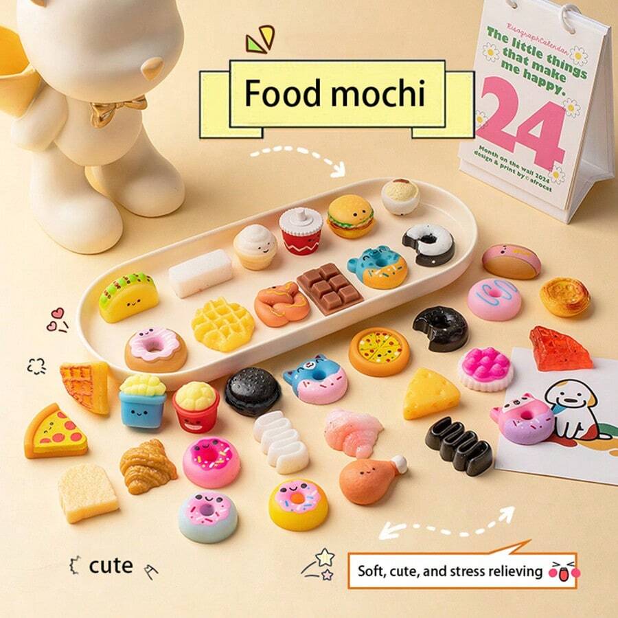 5/10/18 PC Food Stress Relief Toys, Each Individually Packaged And Containing Various Types Of Food, Can Release Suppressed Emotions Through Squeezing. - Random Color - View 1