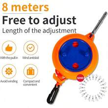 Cuerda Secado Ropa Tendedero Viaje Ajustable Anti Viento Colgador Camping Hogar - Amarillo - Ver 10