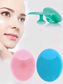 1/3 Stücke Gesichtsreiniger, Mini handgehaltener ovaler Scrubber-Massagebürste mit Wasserspray, gründliche Reinigung, sanfte Peelung und Massage Gesichtsreiniger Hautpflegewerkzeug, Reiseartikel, Hochzeit, Weihnachtsfeier, Muttertagsgeschenk, Zuhause, Zimmer, Wohndekoration, Weihnachtsgeschenk, Muttertagsgeschenk, Geburtstag