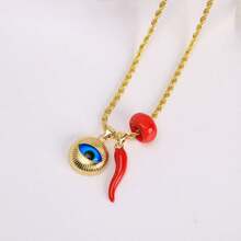 1 件土耳其邪眼项链幸运蓝眼灯工吊坠红辣椒饰物男女通用时尚珠宝项链 - 時尚項鍊 - 查看 9