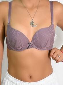 RITA SENSUAL BR6033C 3 Sujetadores de rombos copa C 3 piezas en colores diferentes - Gris - Ver 3