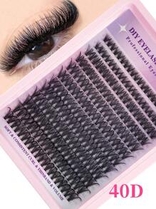 240/216/192 Pieces / Package Of Curly Salon-Style C-Shaped Cluster False Lashes, Natural And Dramatic Individual Lashes For DIY Use