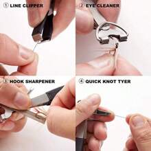1pc Outdoor Fishing Supplies: Fishing Tongs, Fishing Tools, Fishing Line Tools, Fishing Line Scissors, Sub-Line Shears, Three-In-One Sub-Line Clips, Fly Fishing And Sea Fishing Equipment, Sub-Line Shears, Knotting Tools, Small Tools