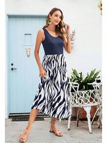 Women's Summer Maxi Dress 2025 Casual Sleeveless Hawaiian Sundress Tropical Long Dress Beach Vacation Outfit - White - View 7